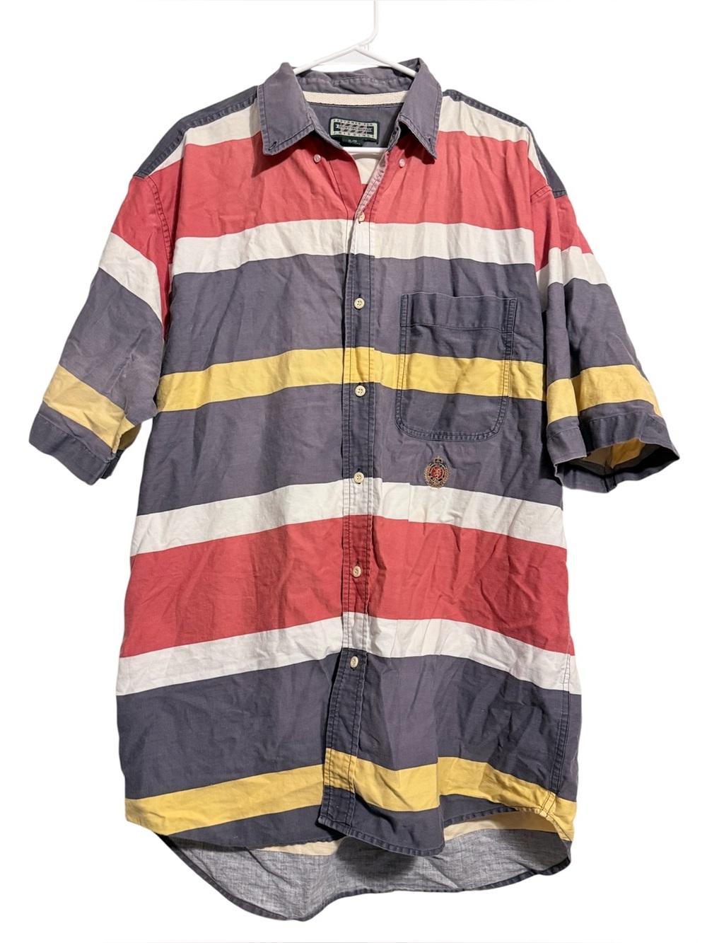 Hunting Horn Vintage Men’s XL Striped Short Sleeve Button Front Shirt